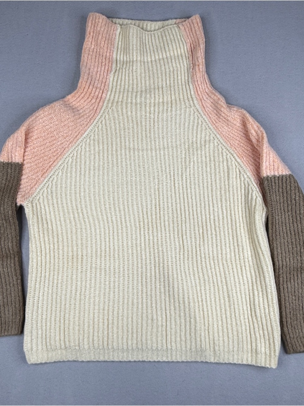 Baltic Born Echo Chunky Knit Sweater NWT XL Colorblock Turtleneck Oversized